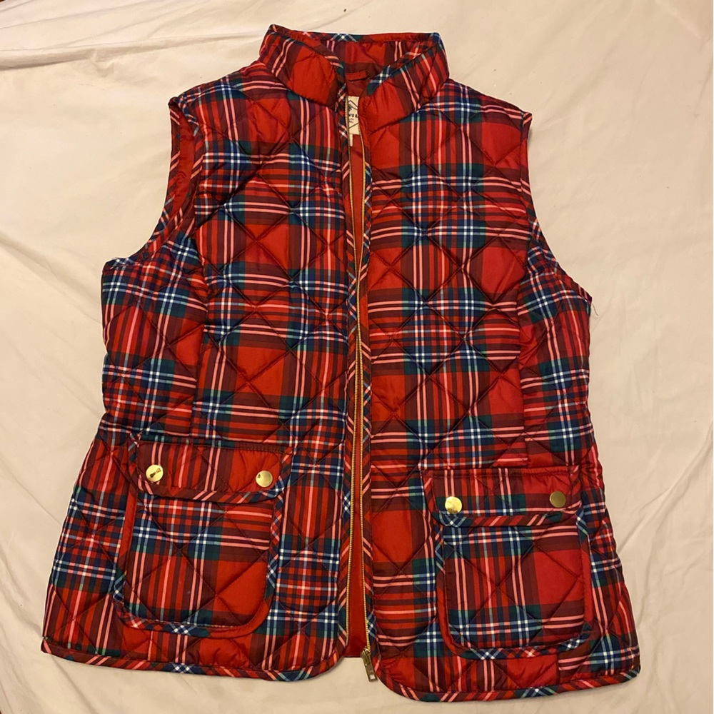 St. John’s Bay plaid puffer vest